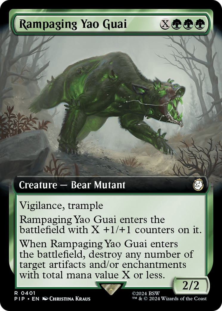 Rampaging Yao Guai (Extended Art) [Fallout] | Jomio and Rueliete's Cards and Comics