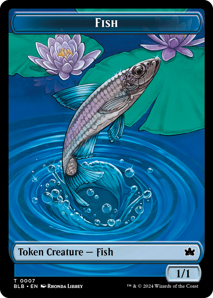 Fish Token [Bloomburrow Tokens] | Jomio and Rueliete's Cards and Comics