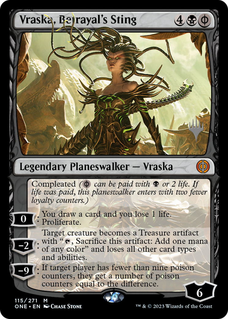 Vraska, Betrayal's Sting (Promo Pack) [Phyrexia: All Will Be One Promos] | Jomio and Rueliete's Cards and Comics