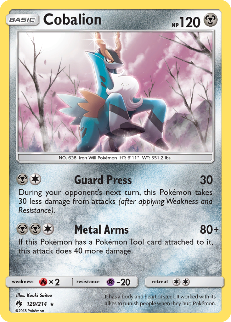 Cobalion (129/214) [Sun & Moon: Lost Thunder] | Jomio and Rueliete's Cards and Comics