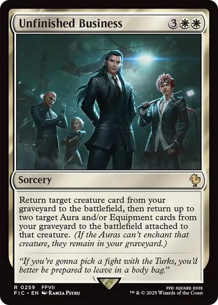 Unfinished Business [FINAL FANTASY Commander] | Jomio and Rueliete's Cards and Comics