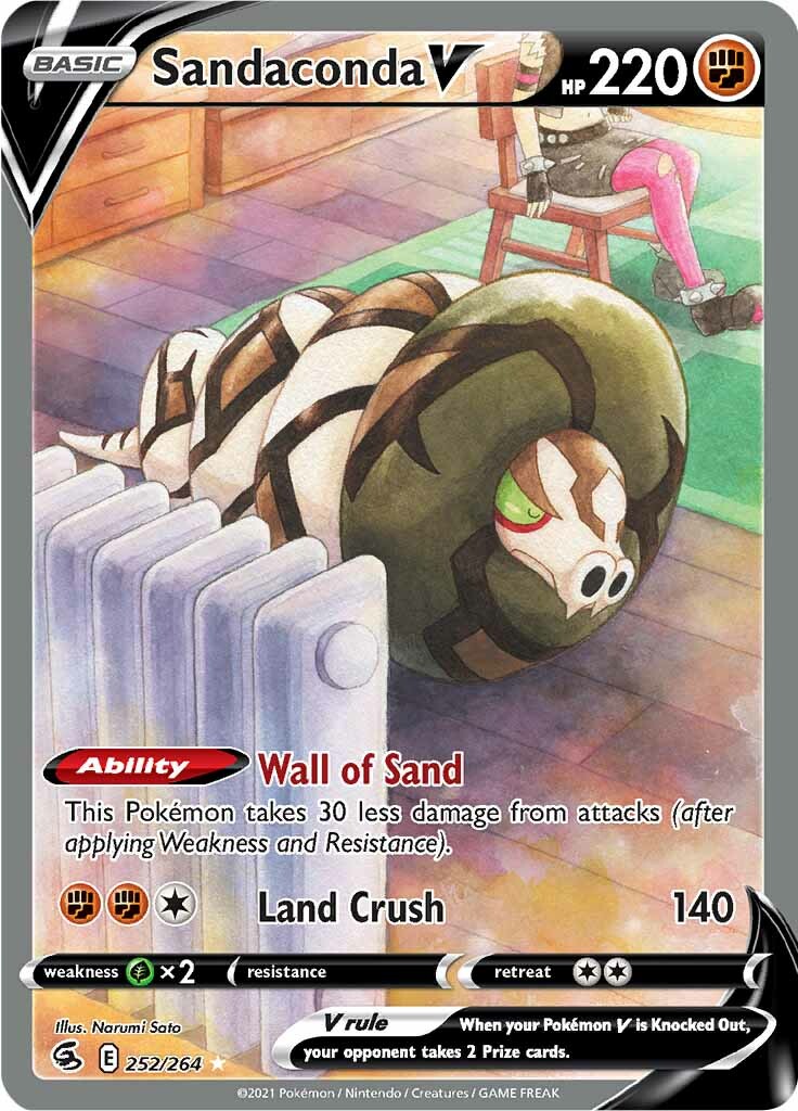 Sandaconda V (252/264) [Sword & Shield: Fusion Strike] | Jomio and Rueliete's Cards and Comics
