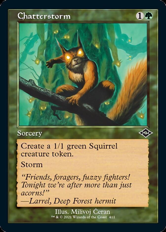 Chatterstorm (Retro Foil Etched) [Modern Horizons 2] | Jomio and Rueliete's Cards and Comics
