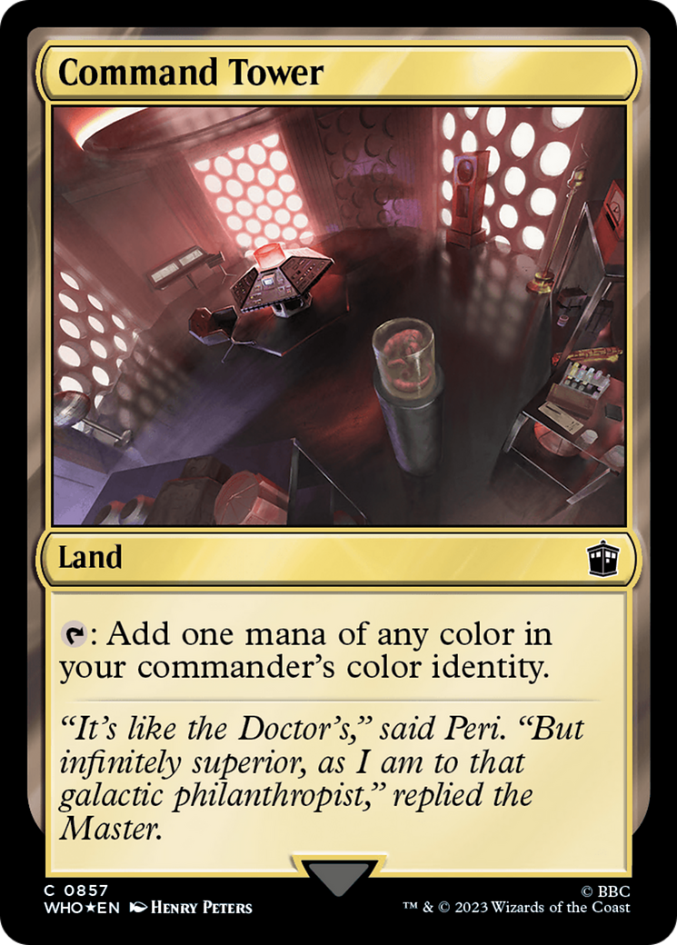 Command Tower (0857) (Surge Foil) [Doctor Who] | Jomio and Rueliete's Cards and Comics