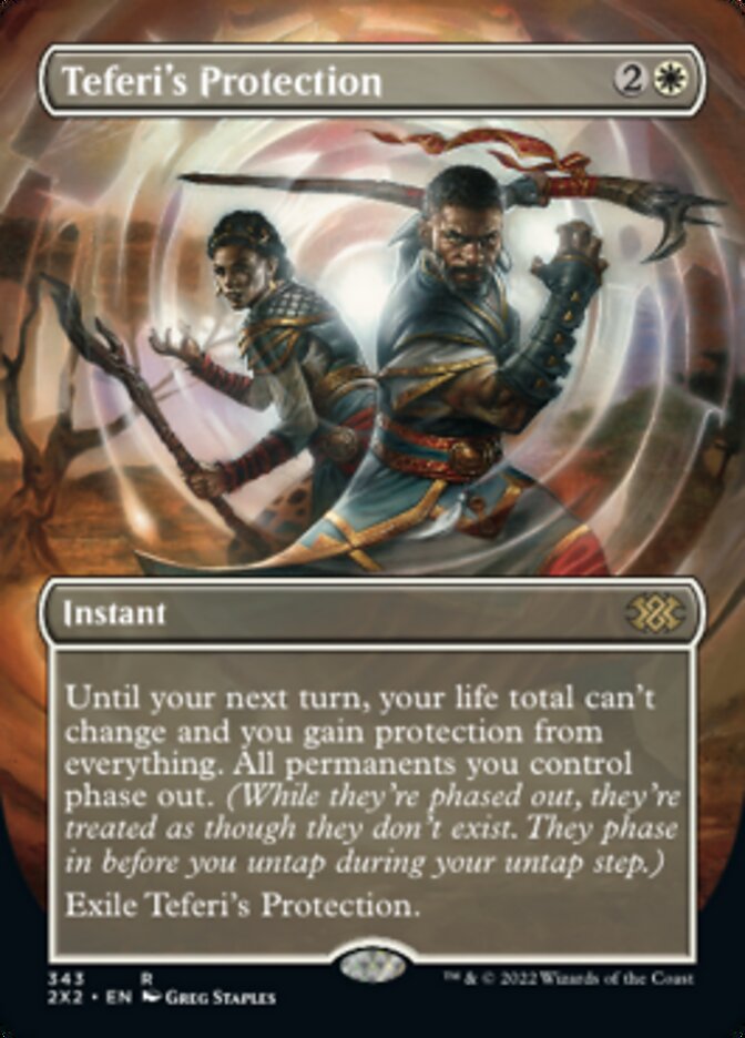 Teferi's Protection (Borderless Alternate Art) [Double Masters 2022] | Jomio and Rueliete's Cards and Comics