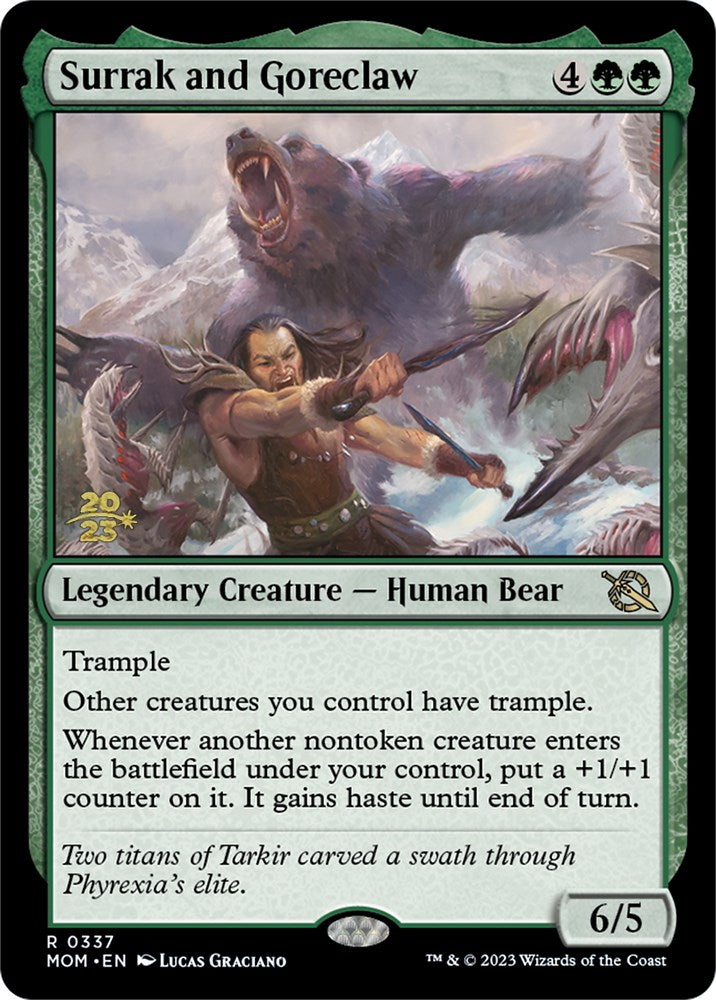Surrak and Goreclaw [March of the Machine Prerelease Promos] | Jomio and Rueliete's Cards and Comics