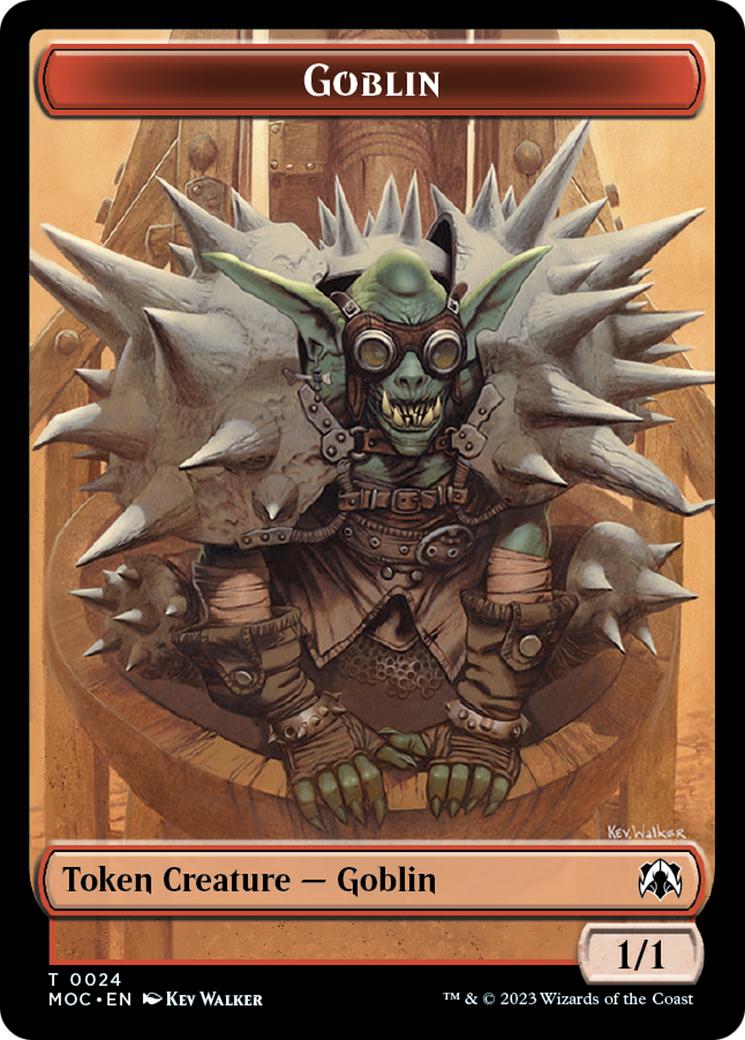 Goblin // Sliver Double-Sided Token [March of the Machine Commander Tokens] | Jomio and Rueliete's Cards and Comics