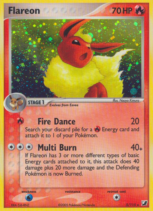 Flareon (5/115) [EX: Unseen Forces] | Jomio and Rueliete's Cards and Comics