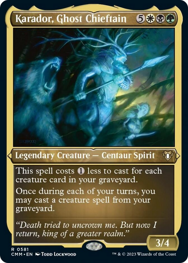 Karador, Ghost Chieftain (Foil Etched) [Commander Masters] | Jomio and Rueliete's Cards and Comics