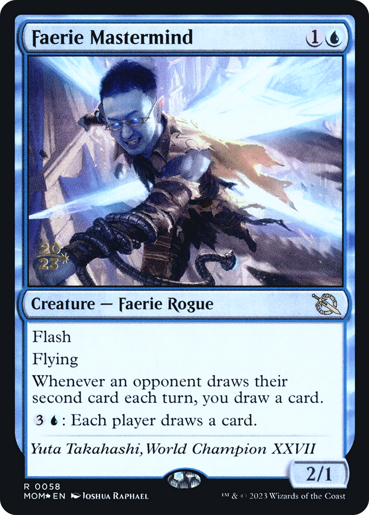 Faerie Mastermind [March of the Machine Prerelease Promos] | Jomio and Rueliete's Cards and Comics