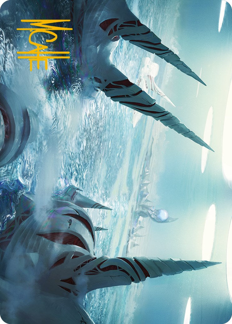 Seachrome Coast Art Card (Gold-Stamped Signature) [Phyrexia: All Will Be One Art Series] | Jomio and Rueliete's Cards and Comics