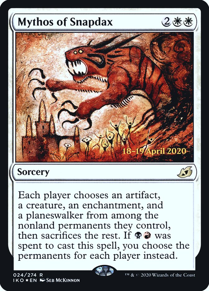 Mythos of Snapdax [Ikoria: Lair of Behemoths Prerelease Promos] | Jomio and Rueliete's Cards and Comics