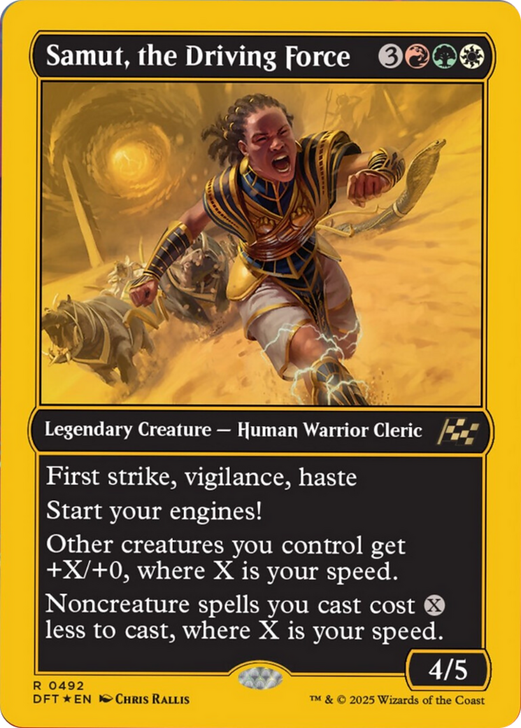 Samut, the Driving Force (First-Place Foil) [Aetherdrift] | Jomio and Rueliete's Cards and Comics