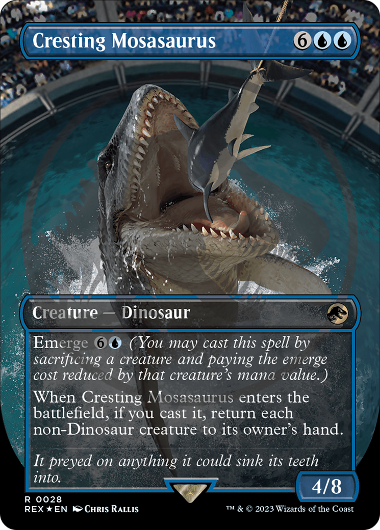 Cresting Mosasaurus (Emblem) (Borderless) [Jurassic World Collection Tokens] | Jomio and Rueliete's Cards and Comics
