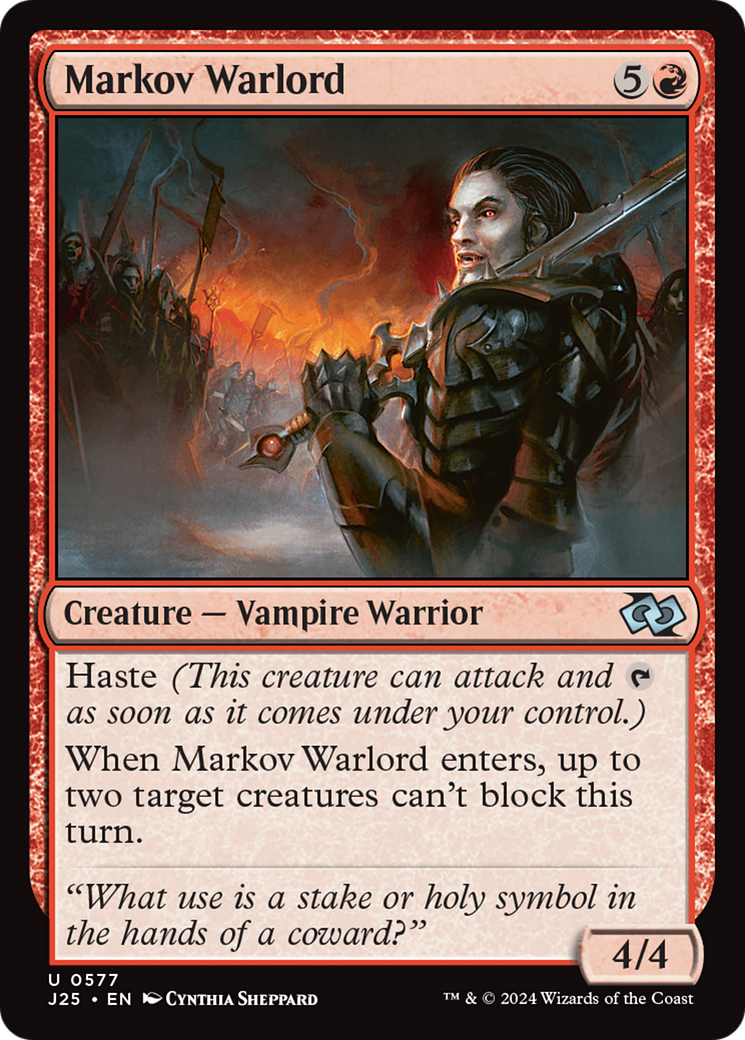 Markov Warlord [Foundations Jumpstart] | Jomio and Rueliete's Cards and Comics