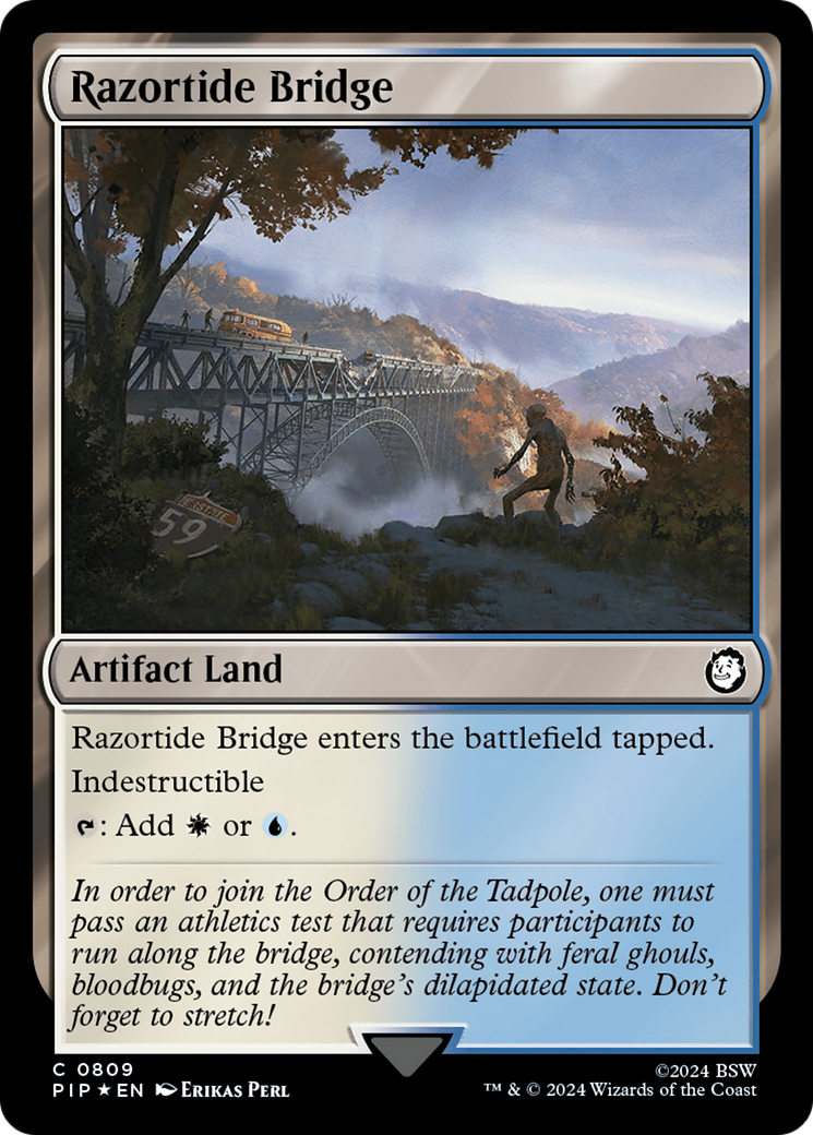 Razortide Bridge (Surge Foil) [Fallout] | Jomio and Rueliete's Cards and Comics