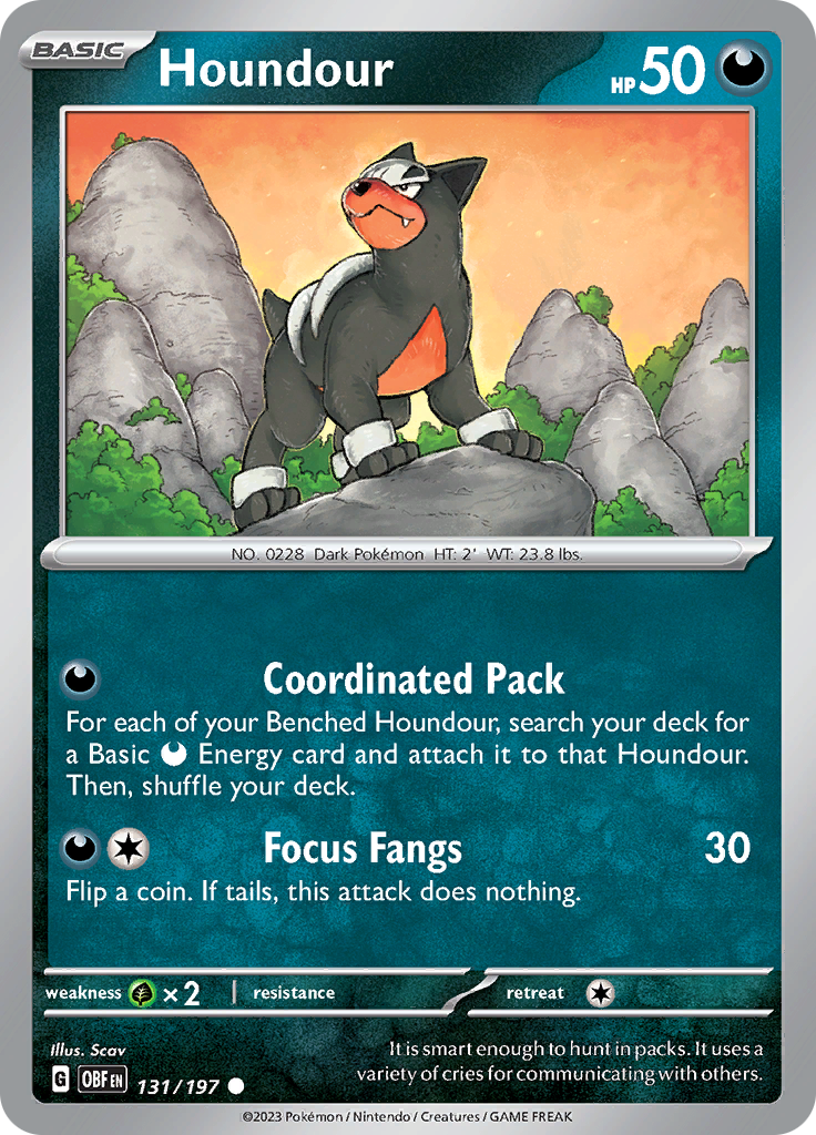 Houndour (131/197) [Scarlet & Violet: Obsidian Flames] | Jomio and Rueliete's Cards and Comics