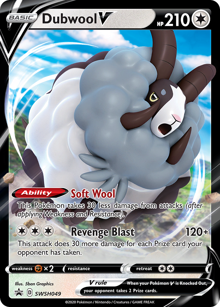 Dubwool V (SWSH049) (Jumbo Card) [Sword & Shield: Black Star Promos] | Jomio and Rueliete's Cards and Comics