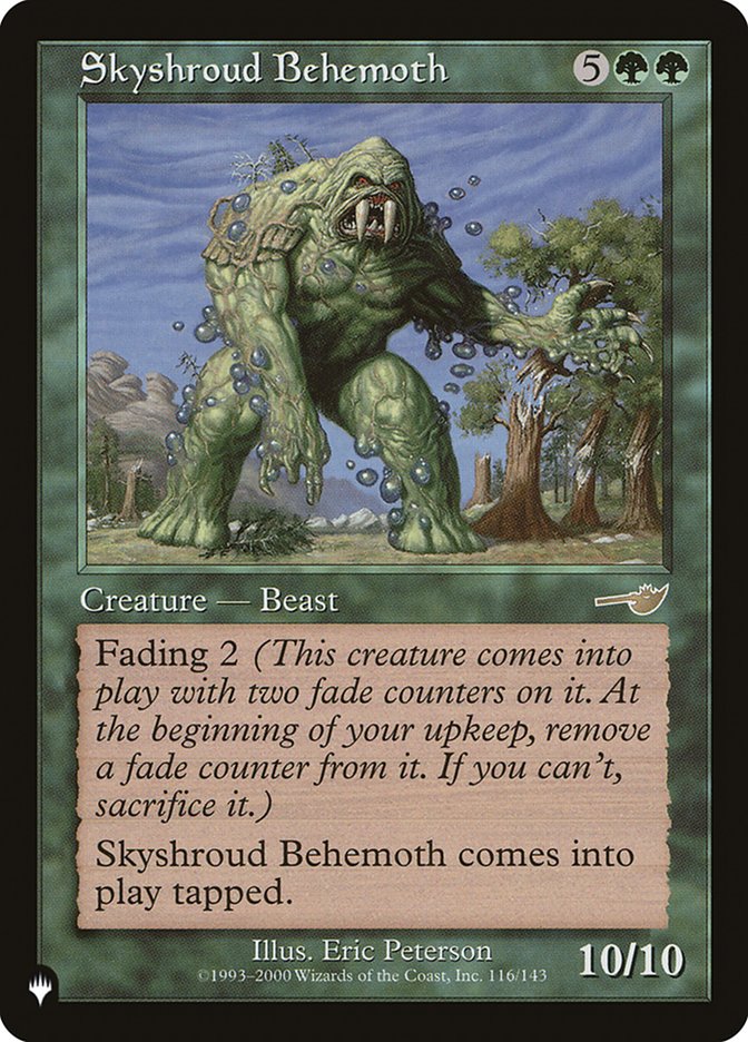 Skyshroud Behemoth [The List] | Jomio and Rueliete's Cards and Comics