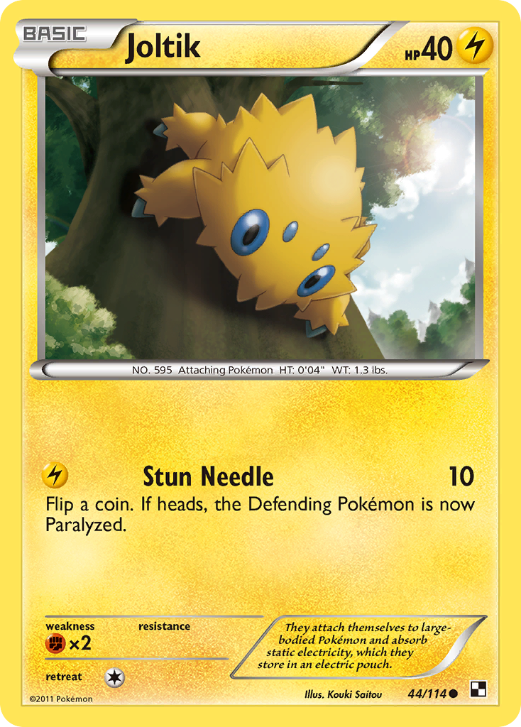 Joltik (44/114) [Black & White: Base Set] | Jomio and Rueliete's Cards and Comics