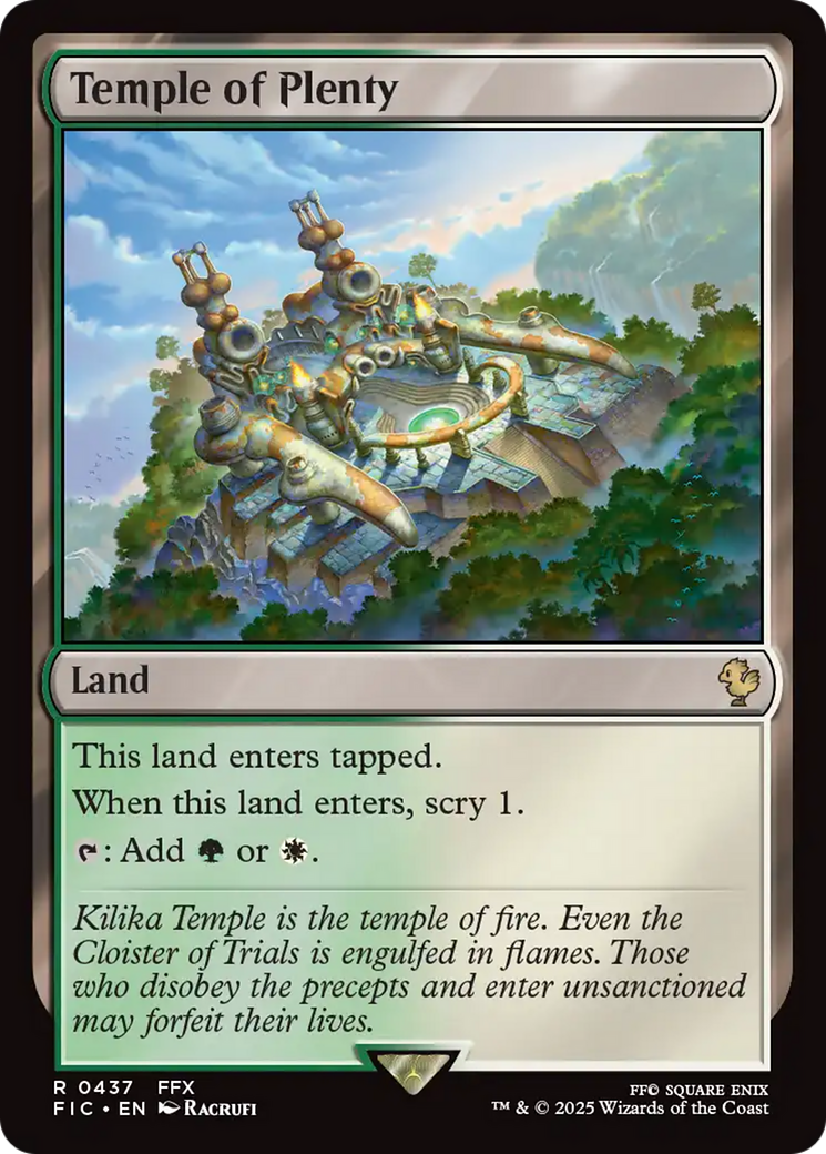 Temple of Plenty [FINAL FANTASY Commander] | Jomio and Rueliete's Cards and Comics