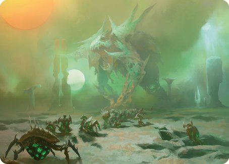 Green Sun's Twilight Art Card [Phyrexia: All Will Be One Art Series] | Jomio and Rueliete's Cards and Comics