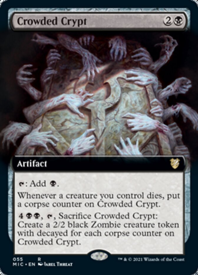 Crowded Crypt (Extended Art) [Innistrad: Midnight Hunt Commander] | Jomio and Rueliete's Cards and Comics