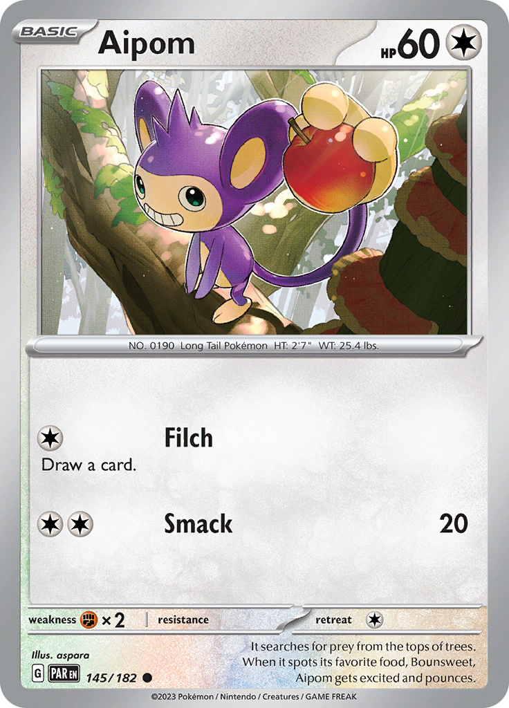Aipom (145/182) [Scarlet & Violet: Paradox Rift] | Jomio and Rueliete's Cards and Comics