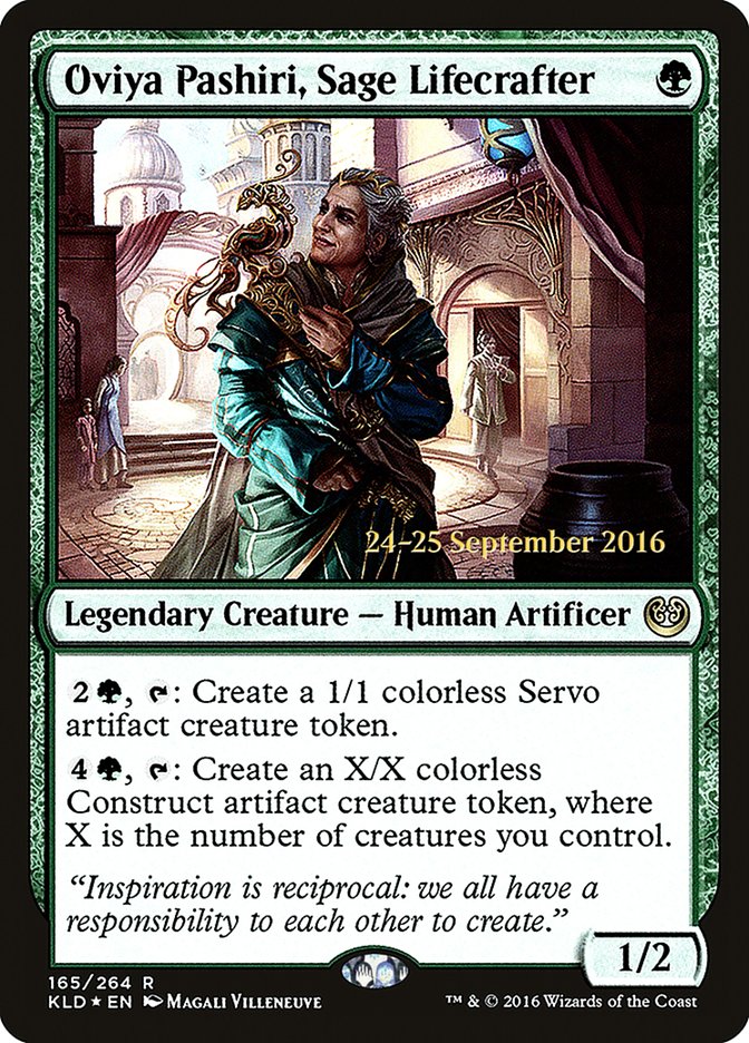 Oviya Pashiri, Sage Lifecrafter [Kaladesh Prerelease Promos] | Jomio and Rueliete's Cards and Comics