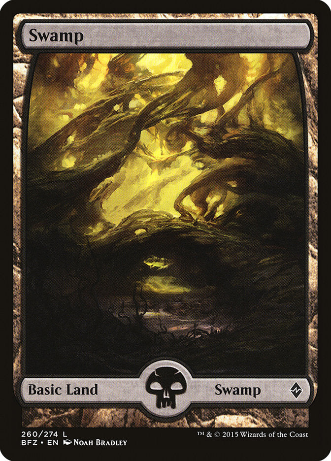 Swamp (260) (Full Art) [Battle for Zendikar] | Jomio and Rueliete's Cards and Comics