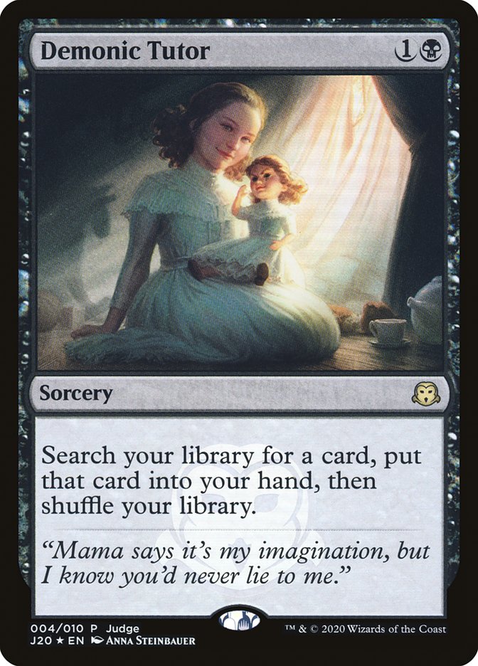 Demonic Tutor [Judge Gift Cards 2020] | Jomio and Rueliete's Cards and Comics
