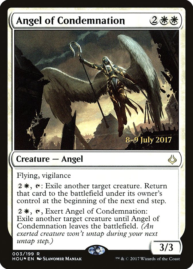 Angel of Condemnation [Hour of Devastation Prerelease Promos] | Jomio and Rueliete's Cards and Comics