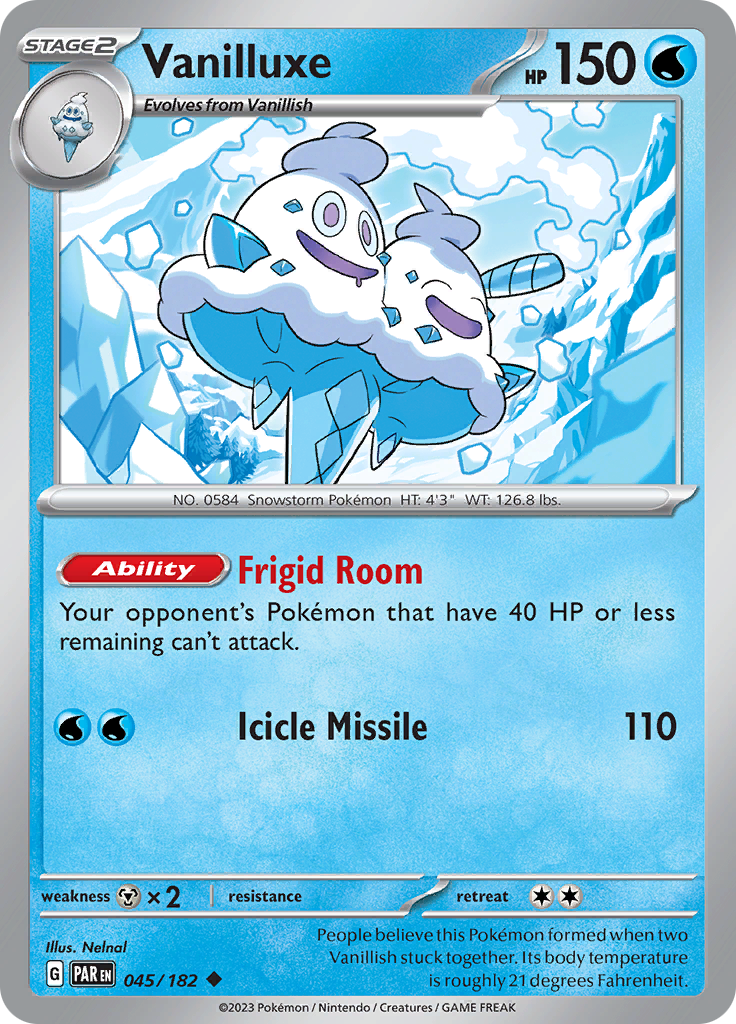 Vanilluxe (045/182) [Scarlet & Violet: Paradox Rift] | Jomio and Rueliete's Cards and Comics