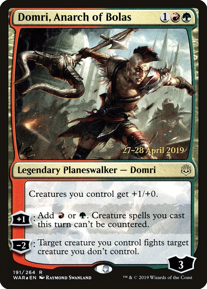 Domri, Anarch of Bolas [War of the Spark Prerelease Promos] | Jomio and Rueliete's Cards and Comics
