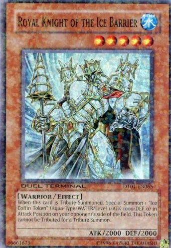 Royal Knight of the Ice Barrier [DT01-EN065] Super Rare | Jomio and Rueliete's Cards and Comics