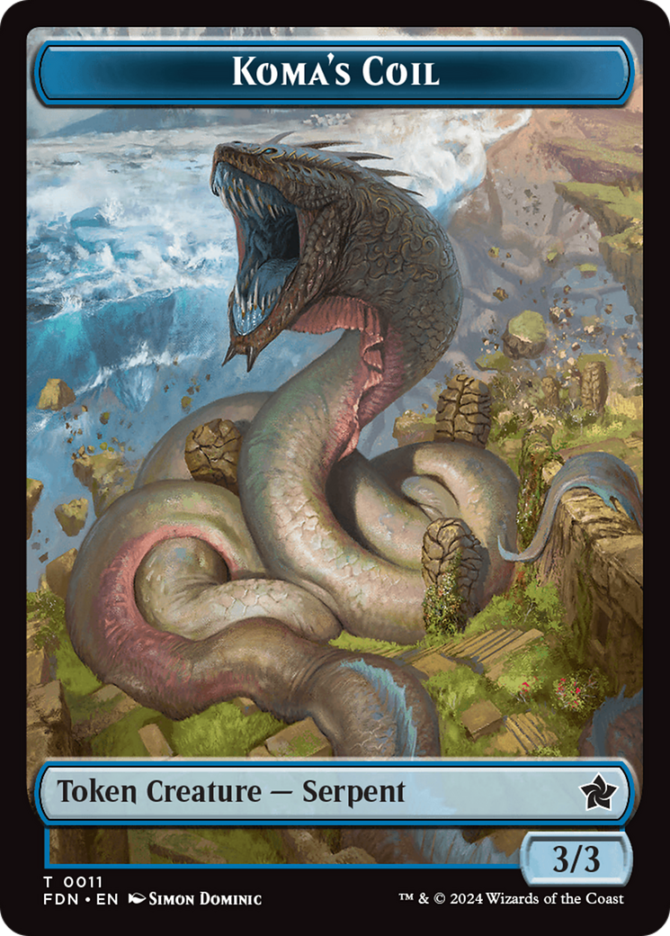 Scion of the Deep // Koma's Coil Doubled-Sided Token [Foundations Tokens] | Jomio and Rueliete's Cards and Comics