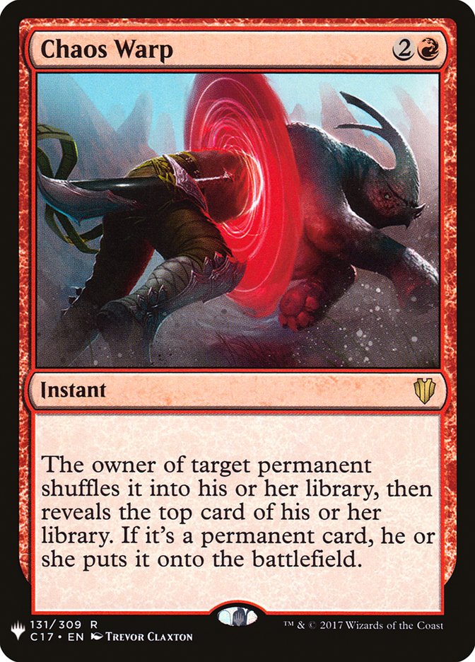 Chaos Warp (C17) [The List] | Jomio and Rueliete's Cards and Comics