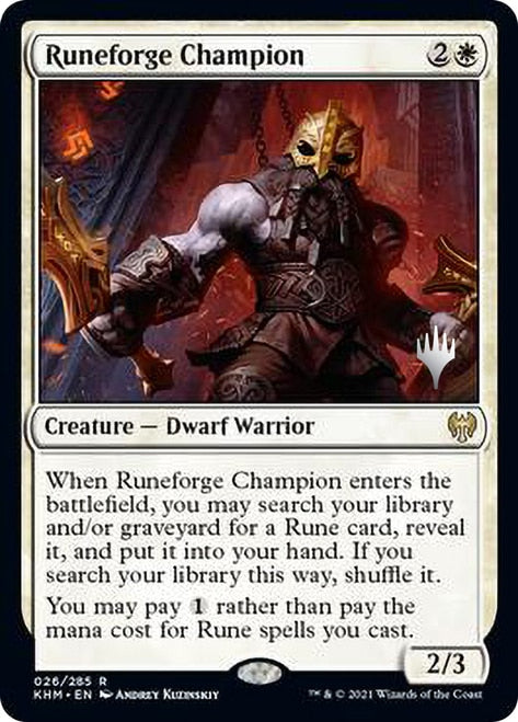 Runeforge Champion (Promo Pack) [Kaldheim Promos] | Jomio and Rueliete's Cards and Comics