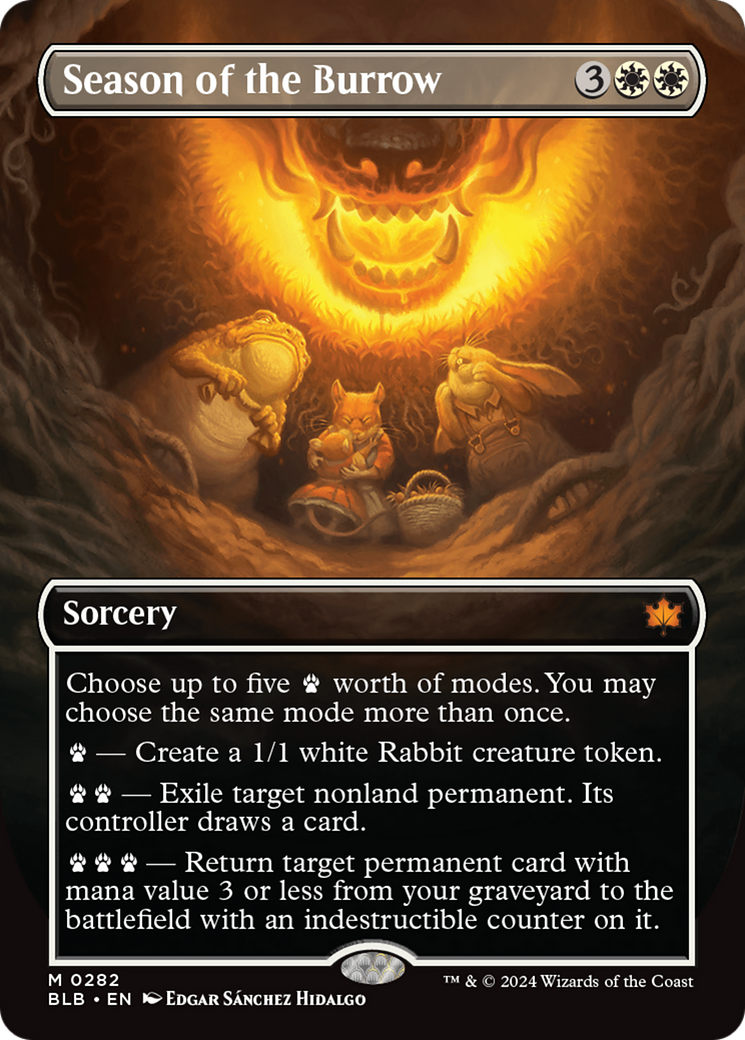 Season of the Burrow (Borderless) [Bloomburrow] | Jomio and Rueliete's Cards and Comics