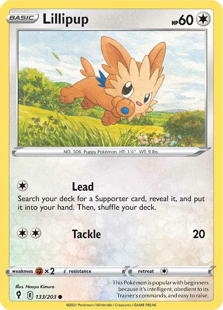 Lillipup (133/203) [Sword & Shield: Evolving Skies] | Jomio and Rueliete's Cards and Comics
