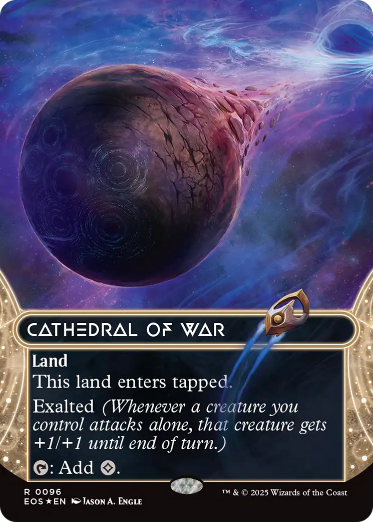 Cathedral of War (0096) (Borderless) (Galaxy Foil) [Edge of Eternities: Stellar Sights] | Jomio and Rueliete's Cards and Comics