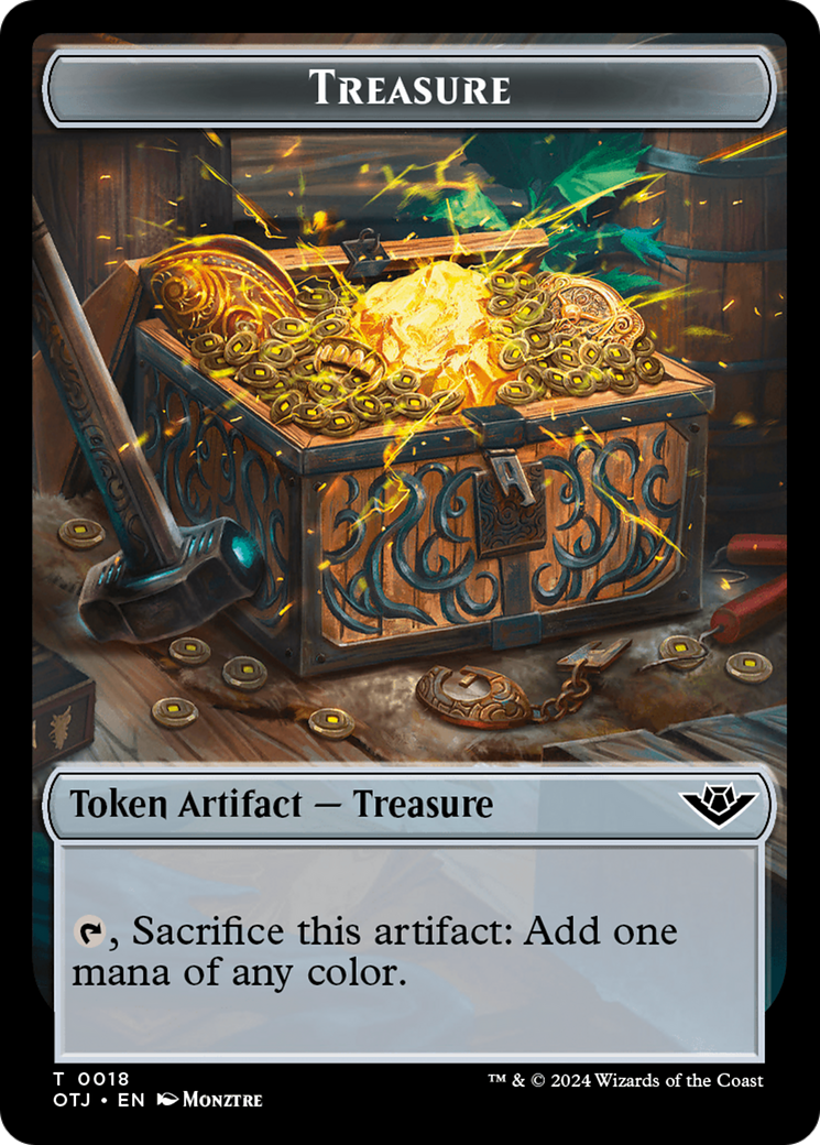 Treasure // Sheep Double-Sided Token [Outlaws of Thunder Junction Tokens] | Jomio and Rueliete's Cards and Comics