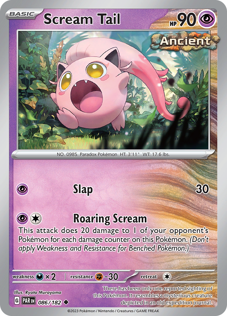 Scream Tail (086/182) [Scarlet & Violet: Paradox Rift] | Jomio and Rueliete's Cards and Comics