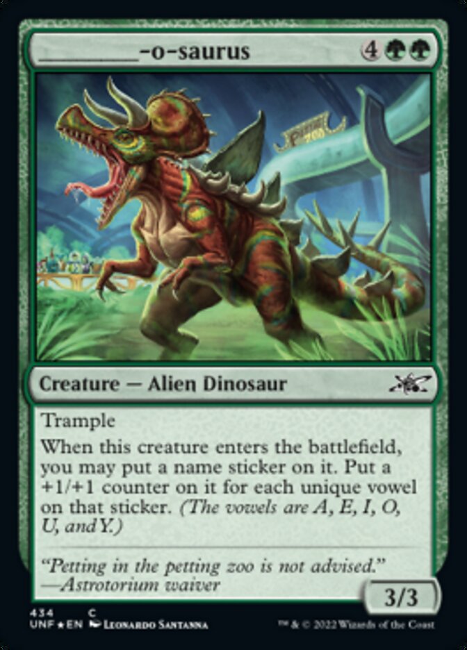 _____-o-saurus (Galaxy Foil) [Unfinity] | Jomio and Rueliete's Cards and Comics