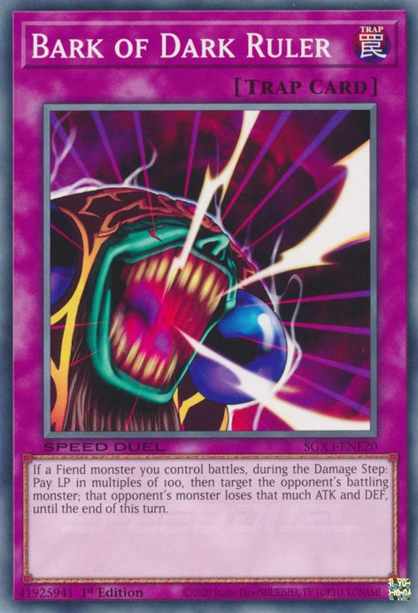 Bark of Dark Ruler [SGX3-ENE20] Common | Jomio and Rueliete's Cards and Comics