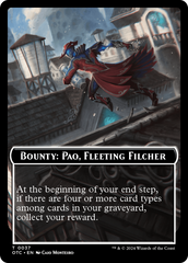 Bounty: Paq, Fleeting Filcher // Bounty Rules Double-Sided Token [Outlaws of Thunder Junction Commander Tokens] | Jomio and Rueliete's Cards and Comics