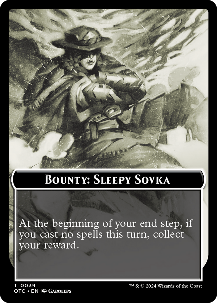 Bounty: Sleepy Sovka // Bounty Rules Double-Sided Token [Outlaws of Thunder Junction Commander Tokens] | Jomio and Rueliete's Cards and Comics