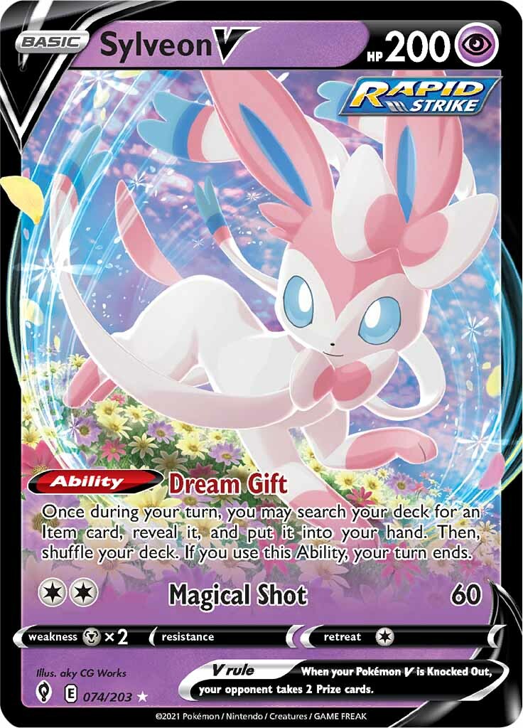 Sylveon V (074/203) [Sword & Shield: Evolving Skies] | Jomio and Rueliete's Cards and Comics