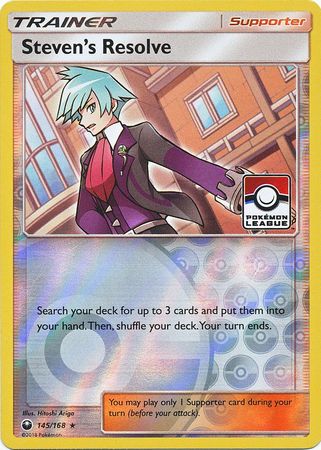 Steven's Resolve (145/168) (League Promo) [Sun & Moon: Celestial Storm] | Jomio and Rueliete's Cards and Comics