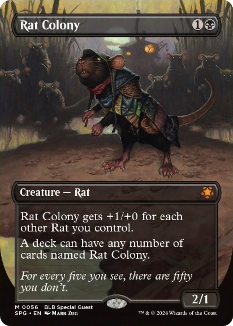 Rat Colony (Borderless) [Bloomburrow Special Guests] | Jomio and Rueliete's Cards and Comics